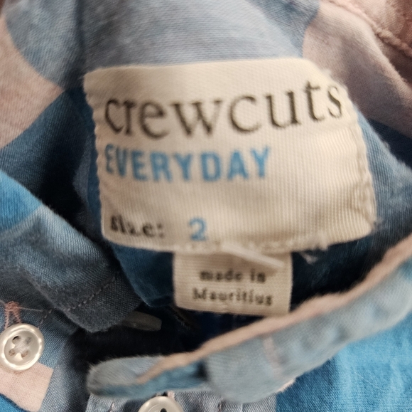 CREWCUTS by J.CREW Plaid Long Sleeve Button Up Size 2 - Picture 4 of 5